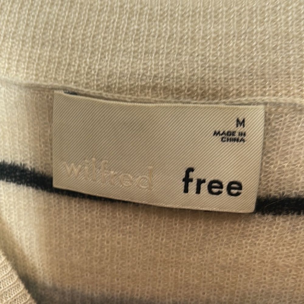 Aritzia Wilfred Free Wool Mohair Blend Striped Sweater. Size Medium. - Picture 5 of 7